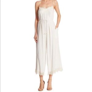 NWOT Zimmermann white lace trim jumpsuit